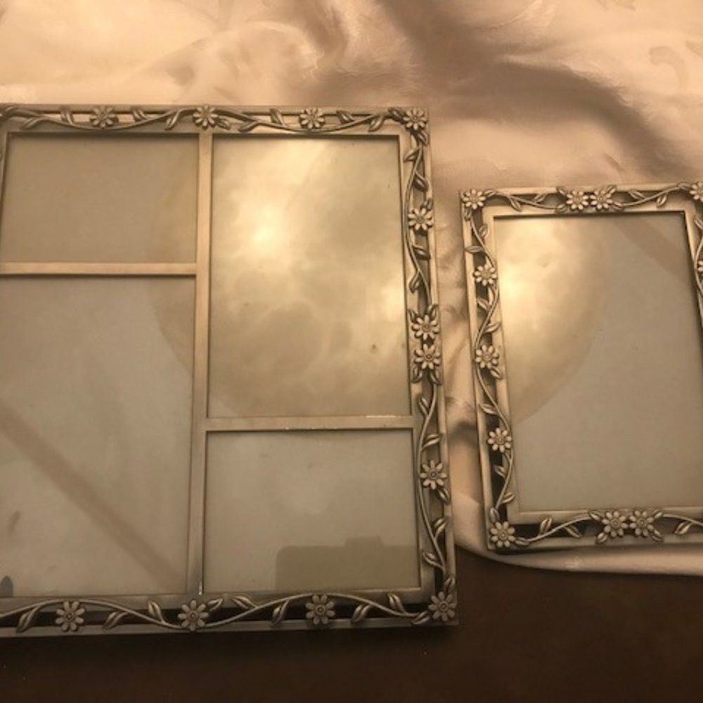 2 Decorative Metal Picture Frames